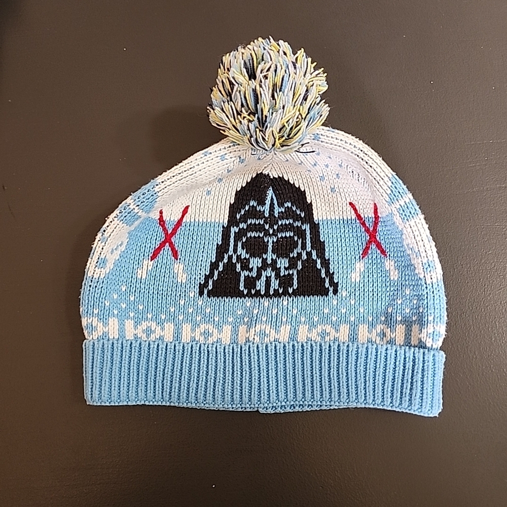 Star Wars Blue and White Darth Vader Pom-Pom Hat
